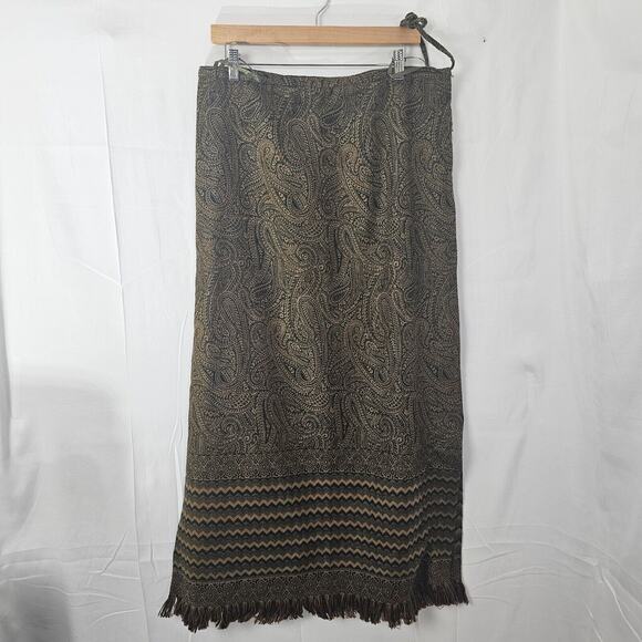 Funky People Dresses & Skirts - Funky People Wool BOHO Skirt Womens Large Cottage Festival Maxi Length Paisley